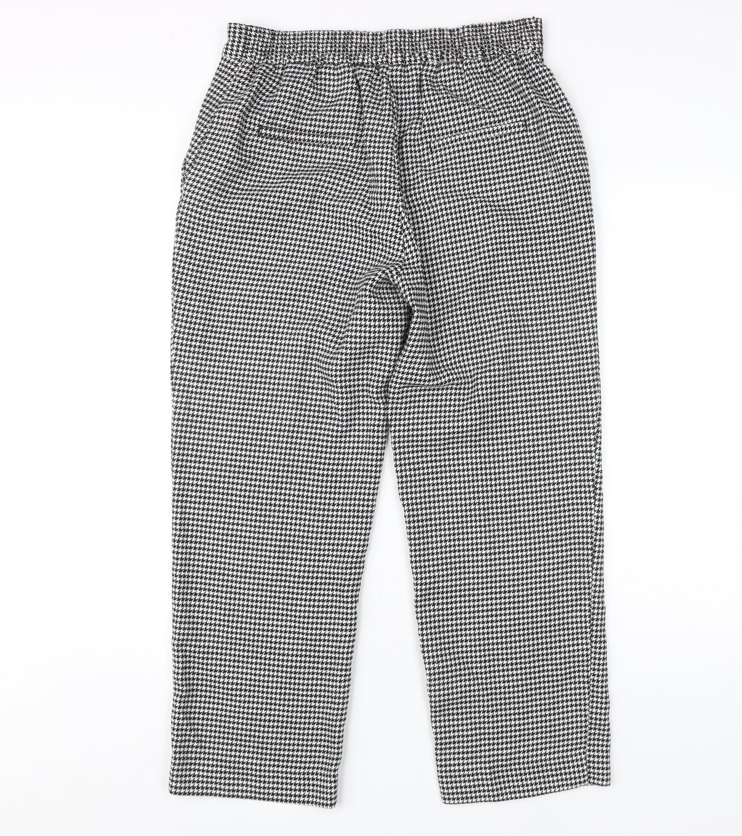 Womens UK Size M Zara Regular Fit Dress Pants Black Trousers