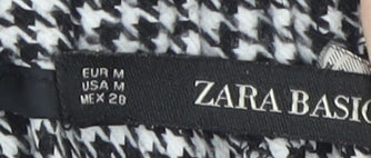 Womens UK Size M Zara Regular Fit Dress Pants Black Trousers