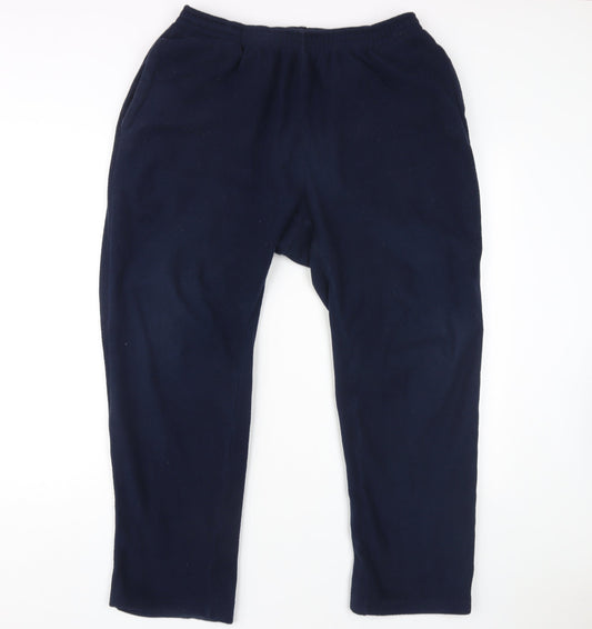 Damart Men's Blue Fleece Jogger Trousers, Size L