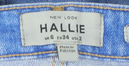 New Look Women's Blue Skinny Jeans - UK 6, Distressed