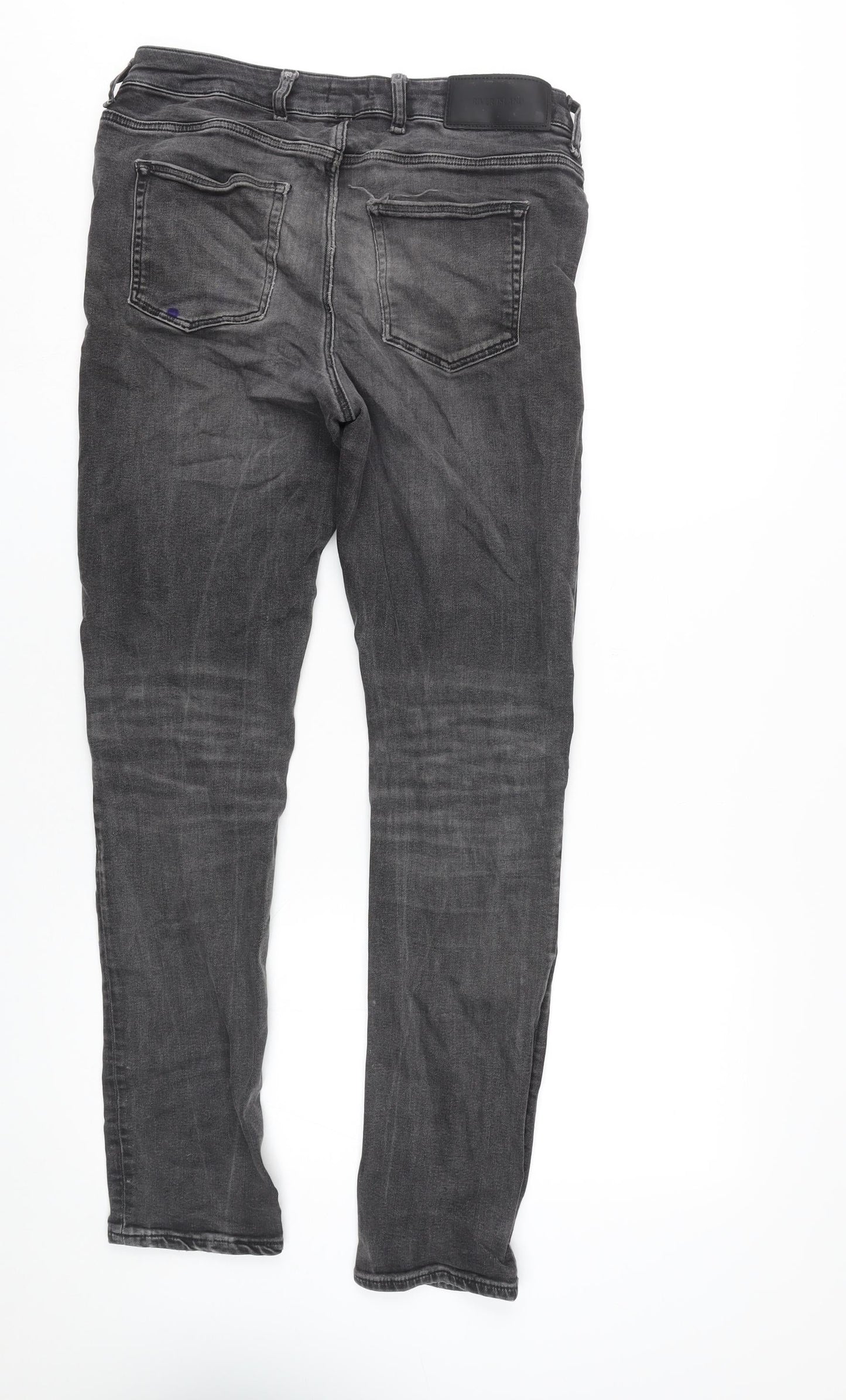 Mens UK Size 30 River Island Slim Fit Skinny Black Jeans