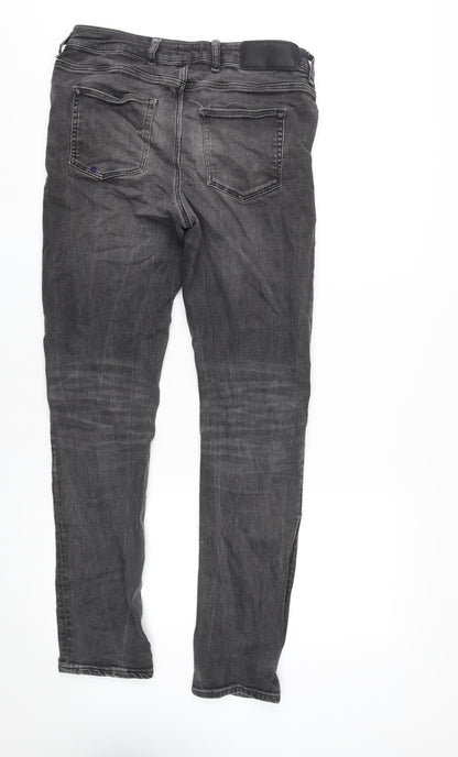 Mens UK Size 30 River Island Slim Fit Skinny Black Jeans