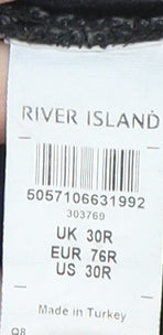 Mens UK Size 30 River Island Slim Fit Skinny Black Jeans