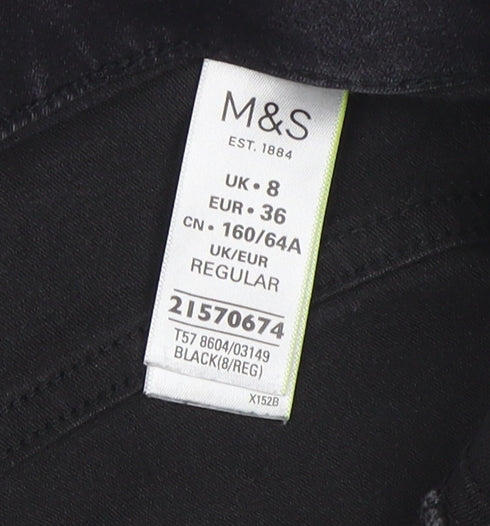 Womens UK Size 8 Marks and Spencer Regular Fit Jegging Black Jeans