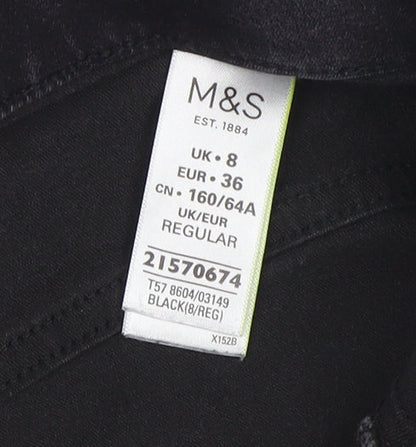 Womens UK Size 8 Marks and Spencer Regular Fit Jegging Black Jeans