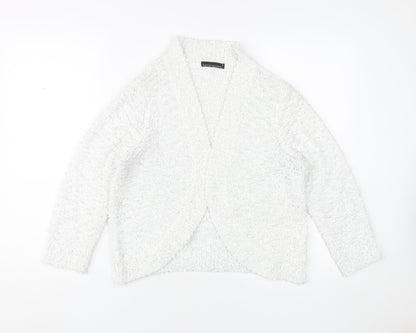 David Emanuel Women's White Cardigan M - Classic Chic