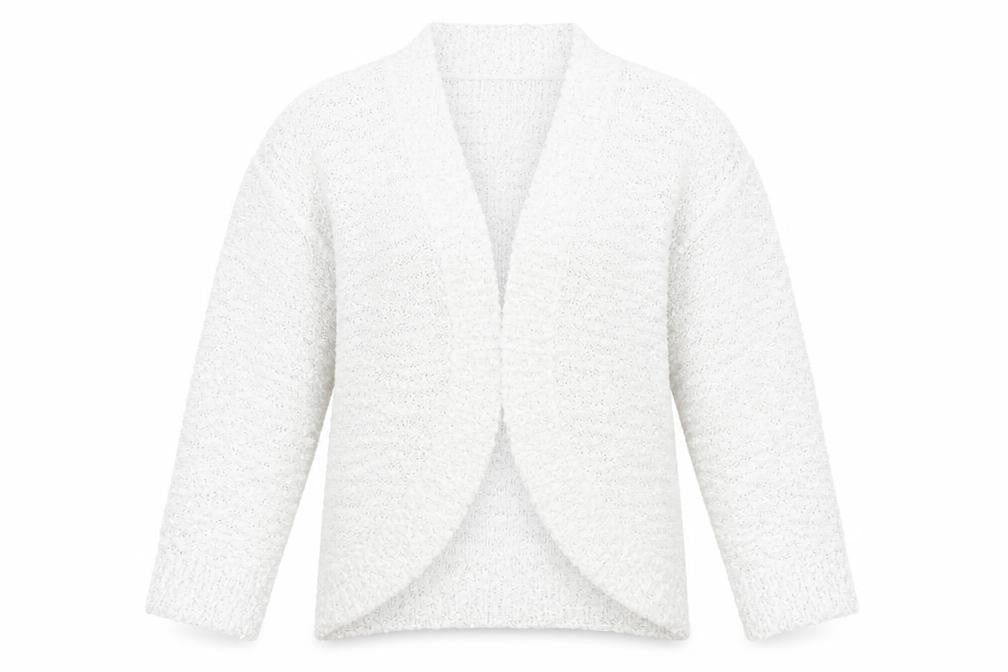 Womens UK Size M David Emanuel White Cardigan Jumper
