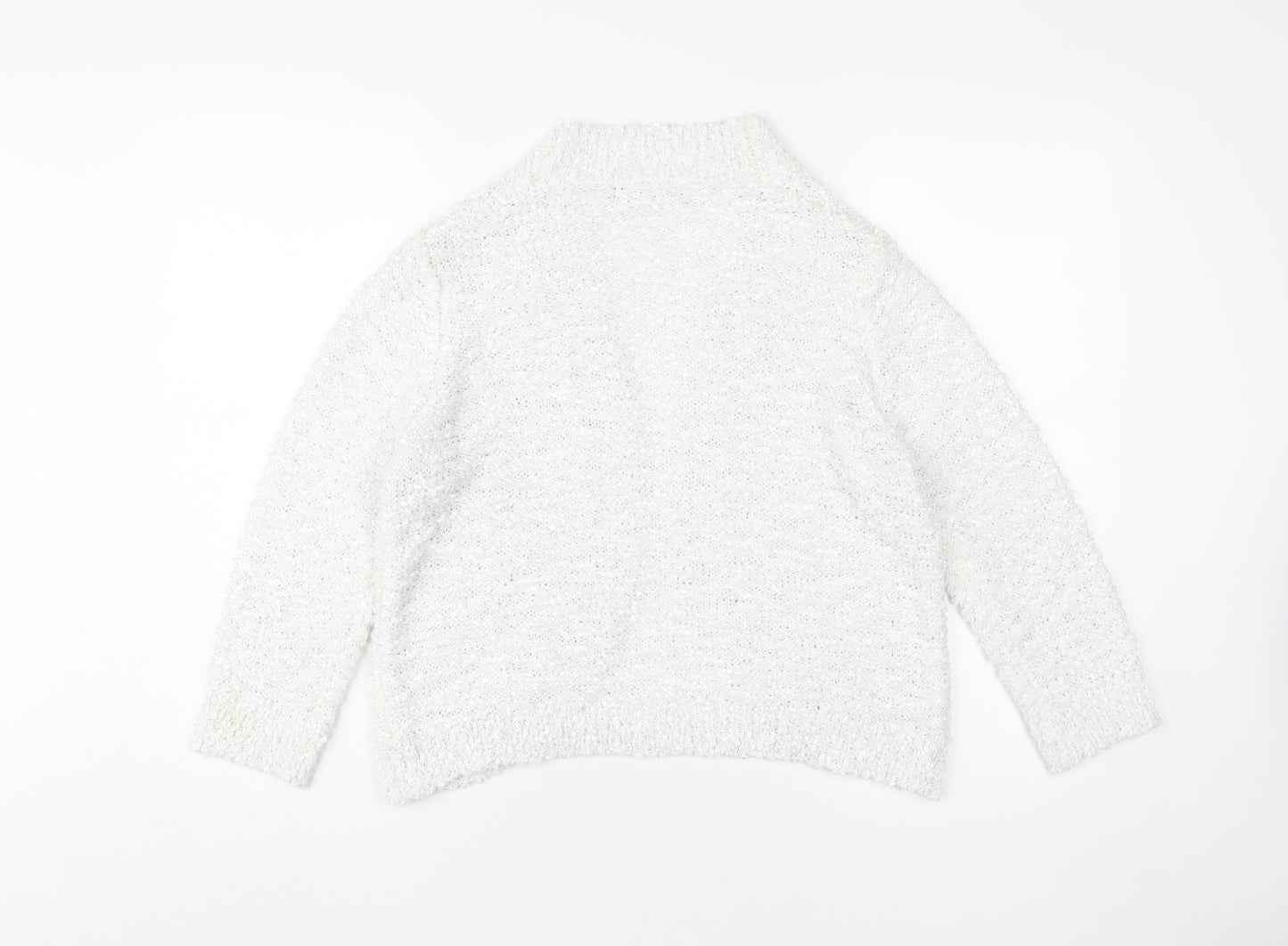 David Emanuel Women's White Cardigan M - Classic Chic