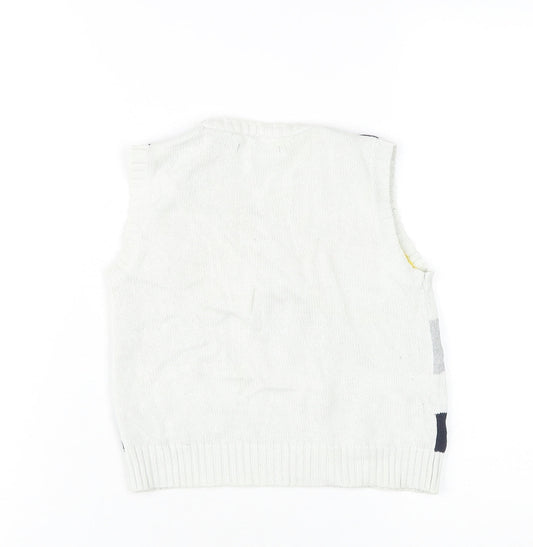 Unisex Adults UK Size 4 Nautica Multicoloured Vest Jumper