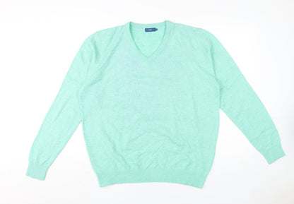Womens UK Size L Cotton Traders Green Pullover Jumper