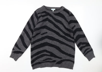 Womens UK Size M JoJo Maman Bébé Grey Pullover Jumper