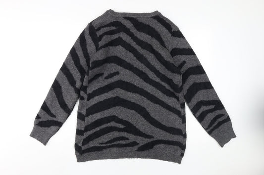 Womens UK Size M JoJo Maman Bébé Grey Pullover Jumper