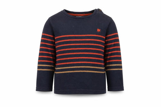 Jasper Conran Boys Blue Striped Pullover Jumper, Size 4-5