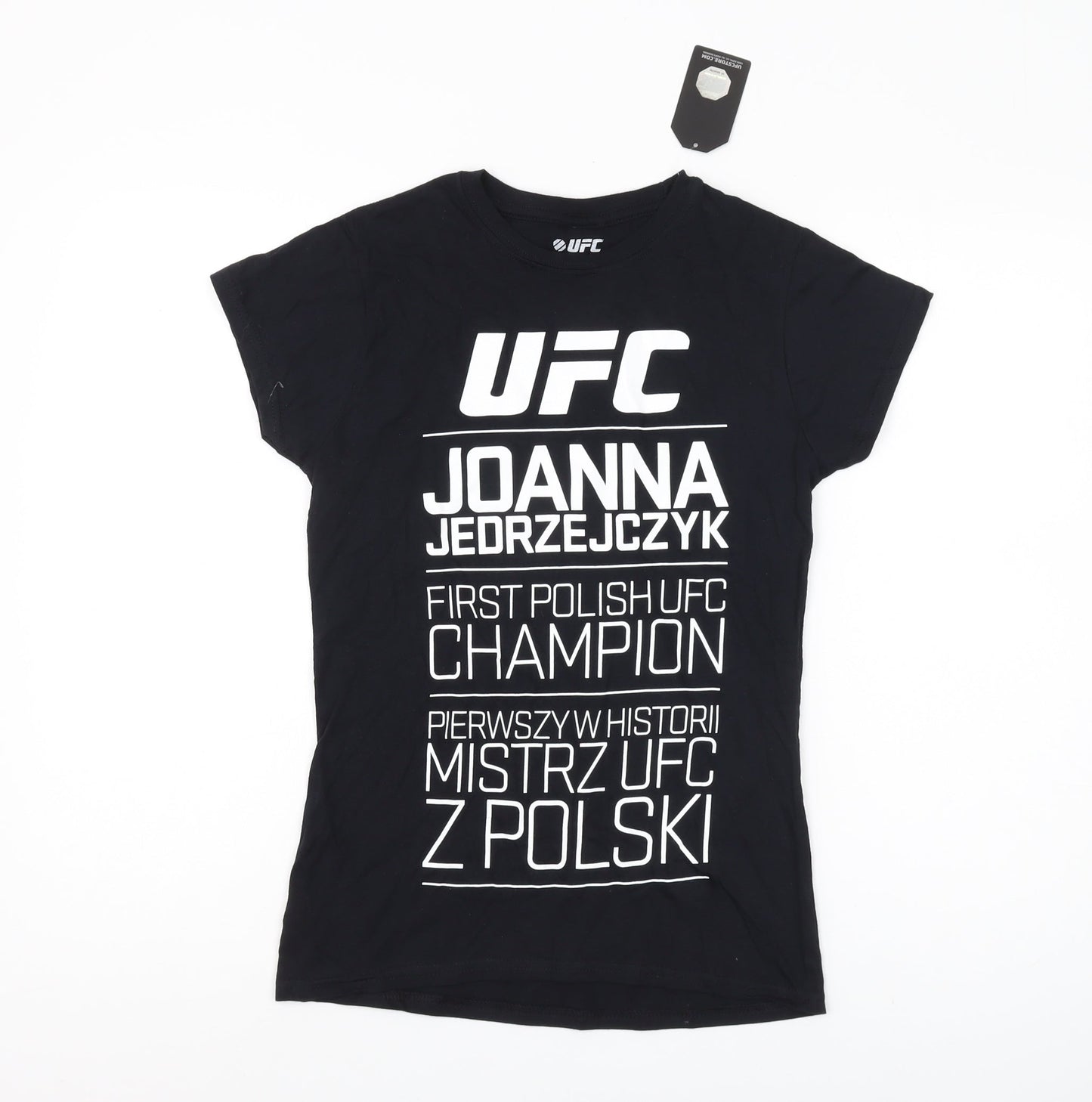Womens UK Size M UFC Black Basic T-Shirt