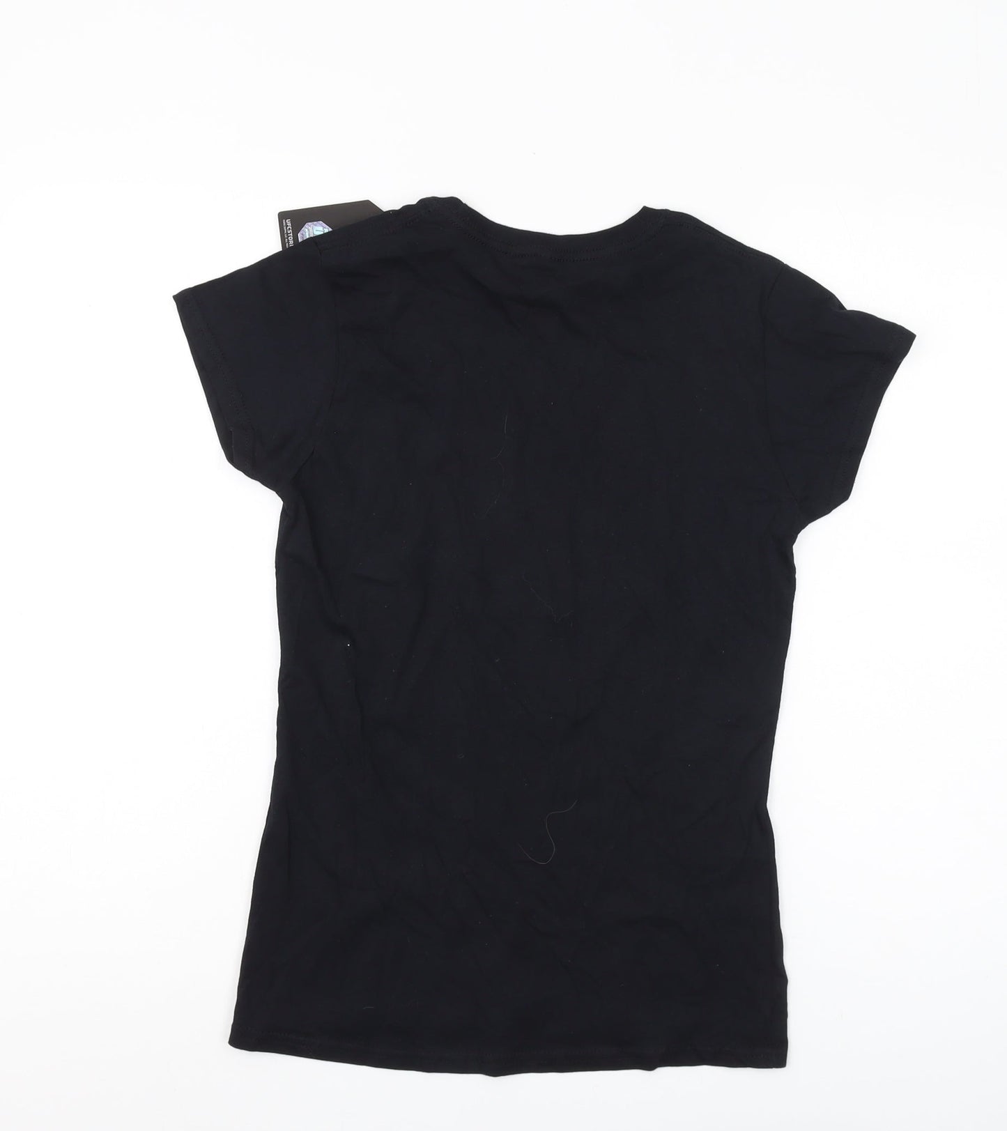 Womens UK Size M UFC Black Basic T-Shirt