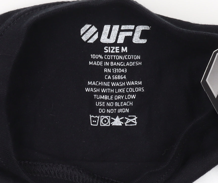 Womens UK Size M UFC Black Basic T-Shirt