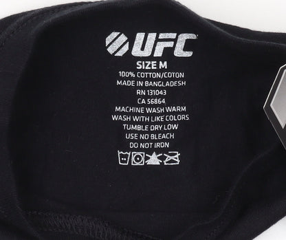 Womens UK Size M UFC Black Basic T-Shirt