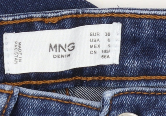 Womens UK Size 10 MNG Slim Fit Skinny Blue Jeans
