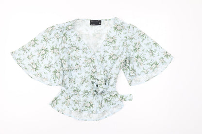 Womens UK Size 10 ASOS Design Multicoloured Wrap Blouse