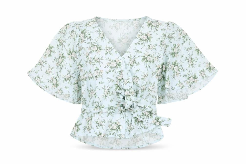 Womens UK Size 10 ASOS Design Multicoloured Wrap Blouse