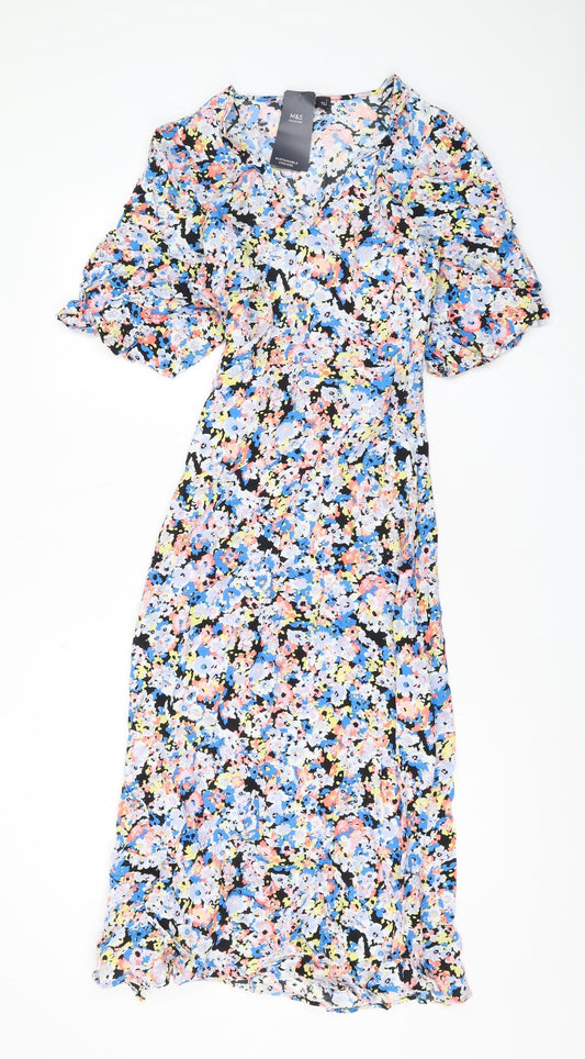 Marks and Spencer Women's Floral Midi Dress Size 6