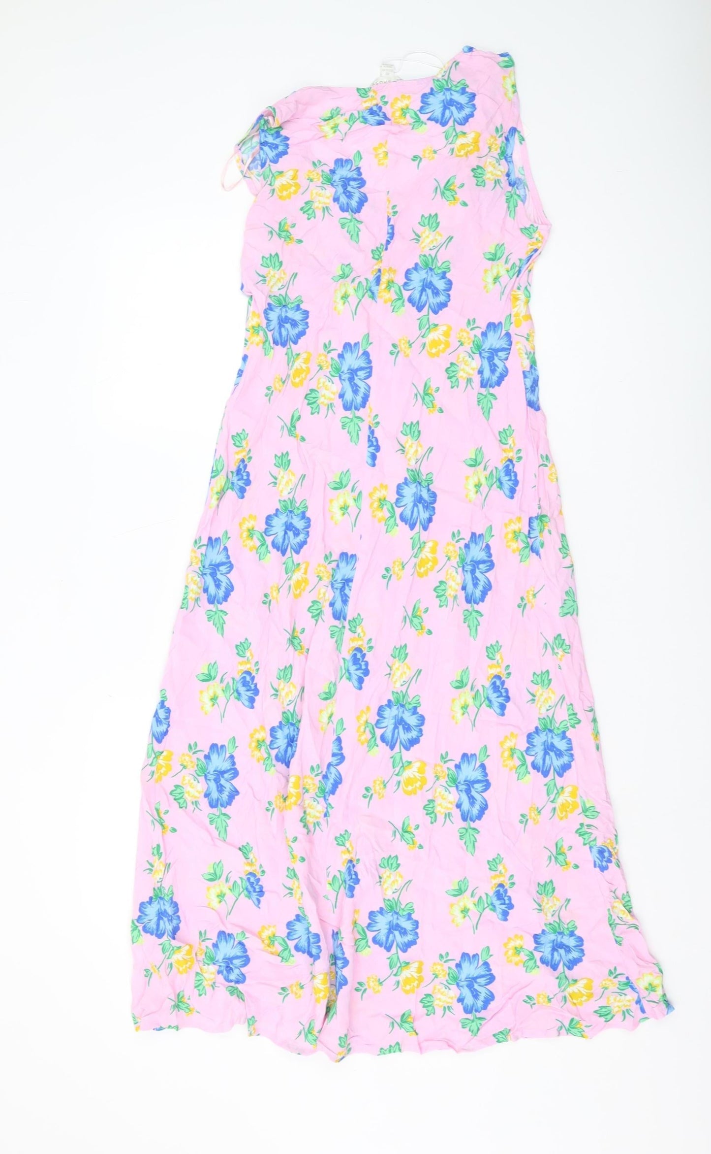 Marks and Spencer Floral Midi Dress - Women, Pink, Size 10