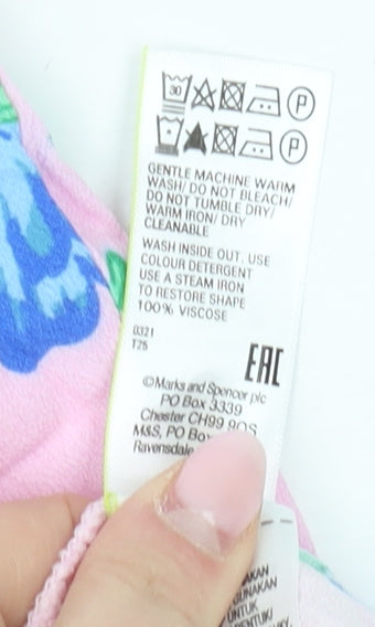 Marks and Spencer Floral Midi Dress - Women, Pink, Size 10