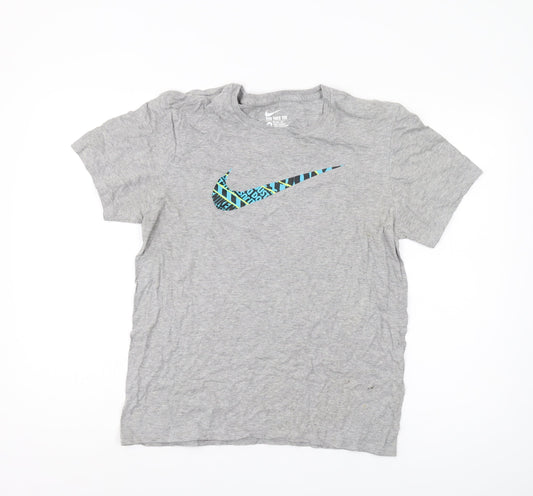 Nike Men's Grey Graphic T-Shirt, Medium, Athletic Fit