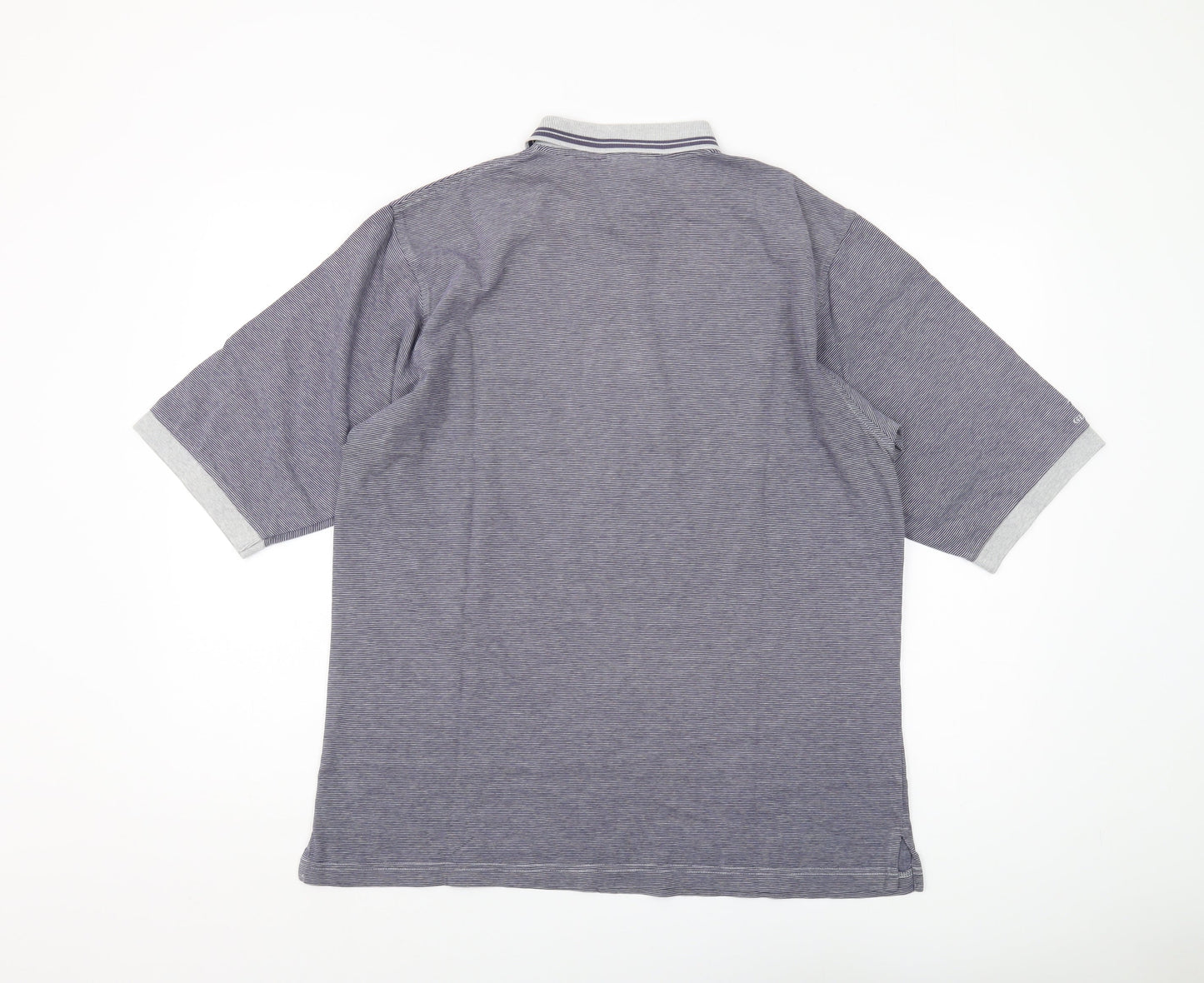 Glenmuir Men’s Grey Striped Polo, Size L