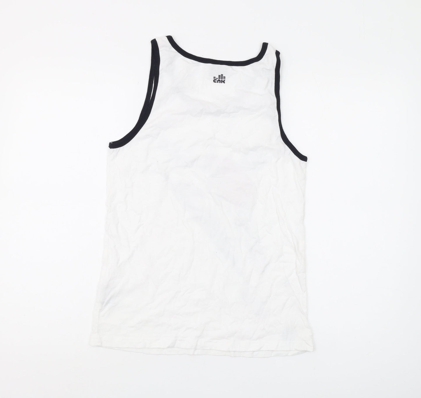 Chunk Clothing Men's White Sleeveless Graphic T-Shirt, Size S