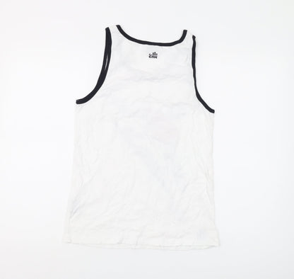 Chunk Clothing Men's White Sleeveless Graphic T-Shirt, Size S