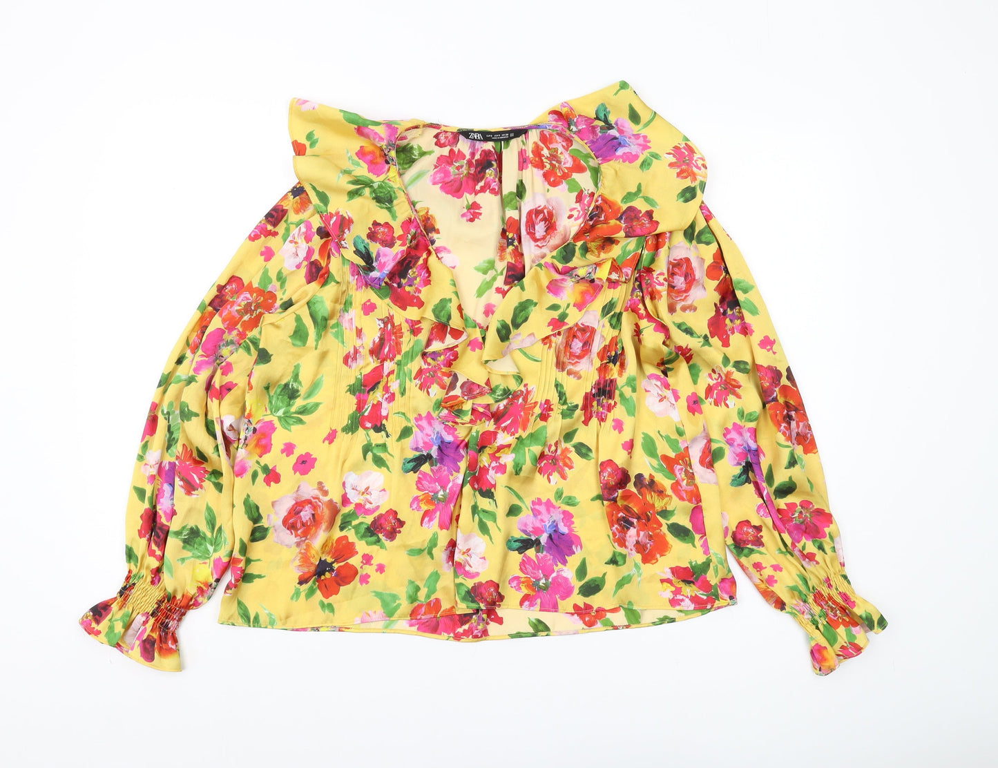 Womens UK Size S Zara Yellow  Blouse