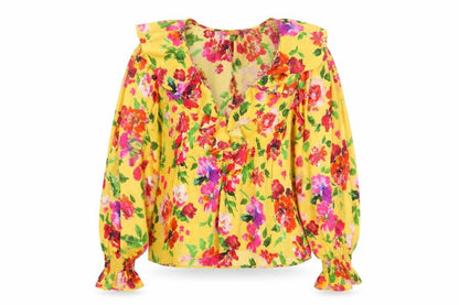 Womens UK Size S Zara Yellow  Blouse