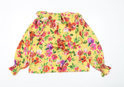 Womens UK Size S Zara Yellow  Blouse