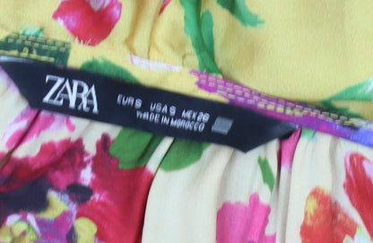 Womens UK Size S Zara Yellow  Blouse