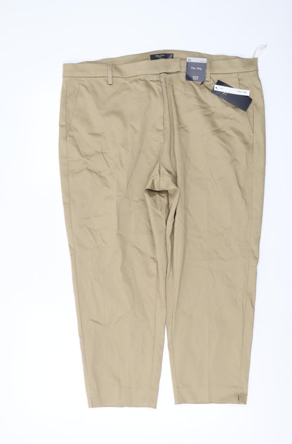 Womens UK Size 20 Marks and Spencer Slim Fit Chino Beige Trousers