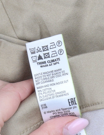 Womens UK Size 20 Marks and Spencer Slim Fit Chino Beige Trousers