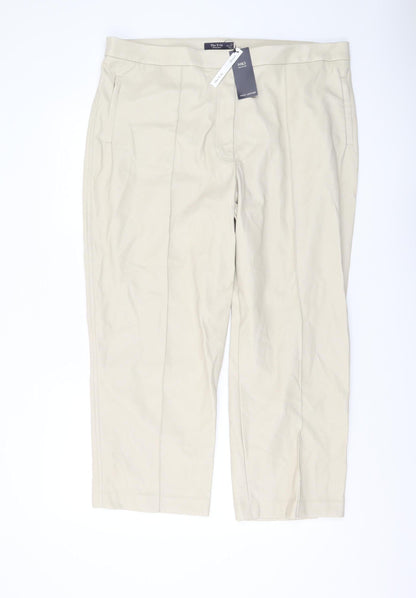 Womens UK Size 20 Marks and Spencer   Beige Trousers