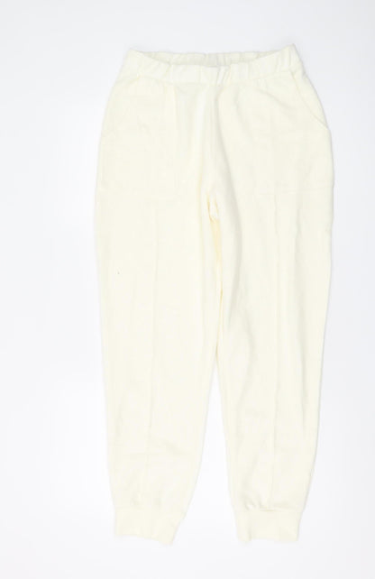 Womens UK Size S ASOS Regular Fit Jogger Ivory Trousers