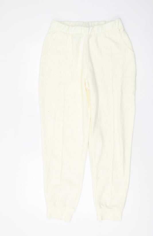 Womens UK Size S ASOS Regular Fit Jogger Ivory Trousers
