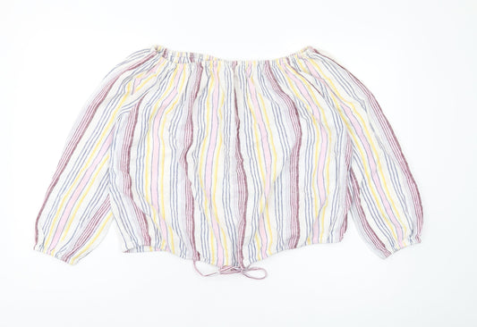 GAP Women's XS Multicoloured Striped Blouse