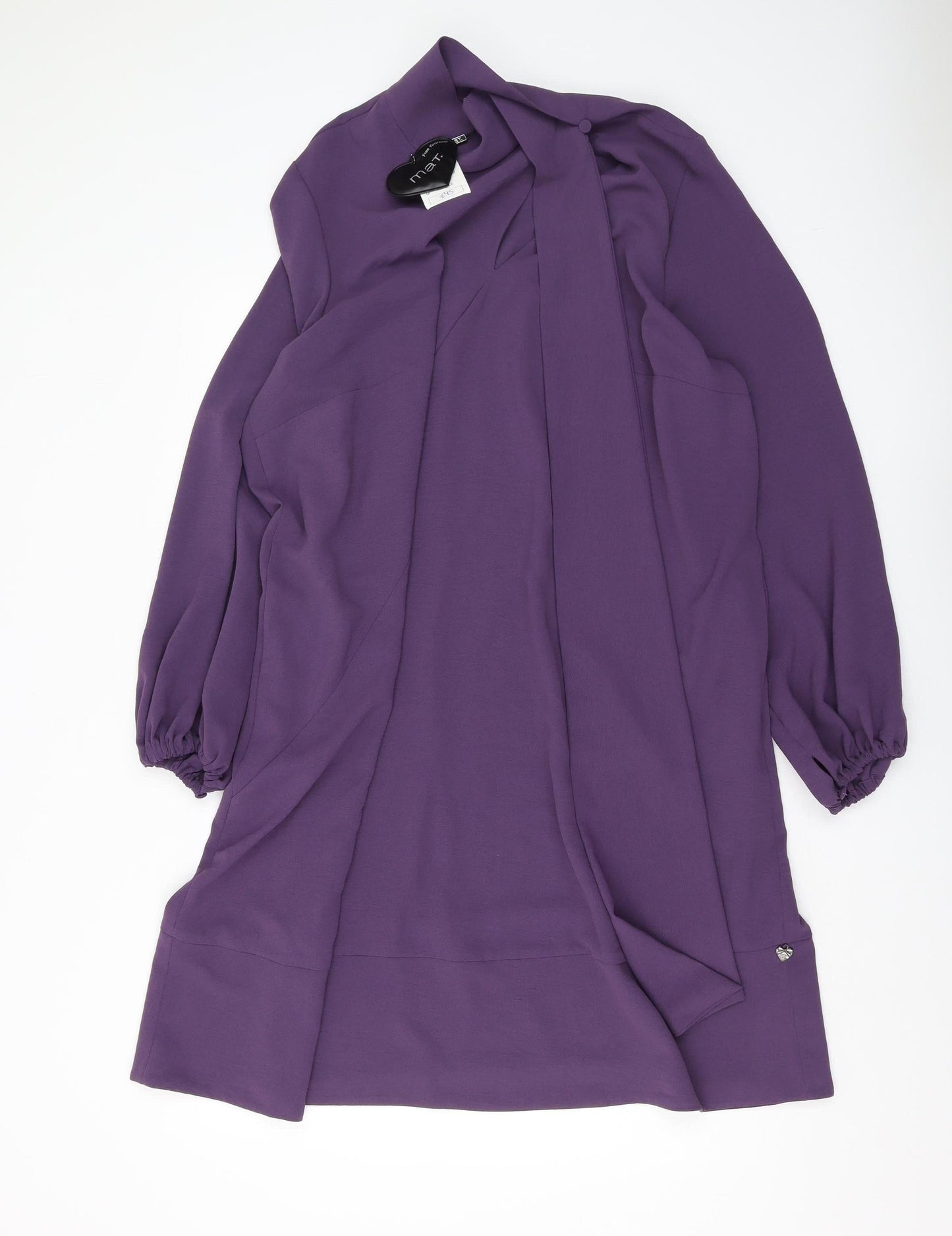 Mat. Women's Purple Long Sleeve Dress M