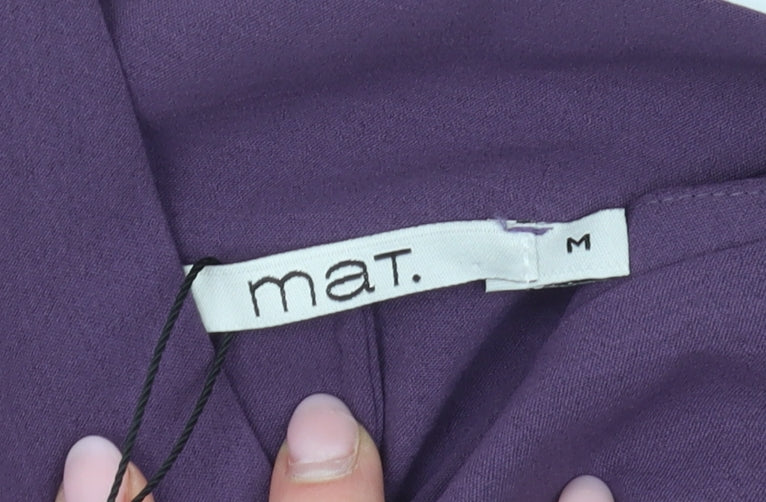 Mat. Women's Purple Long Sleeve Dress M