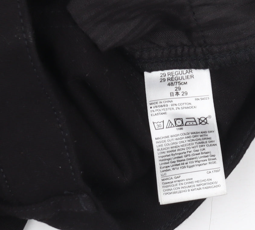 GAP Men's Black Straight Jeans, Size 29 Regular Fit