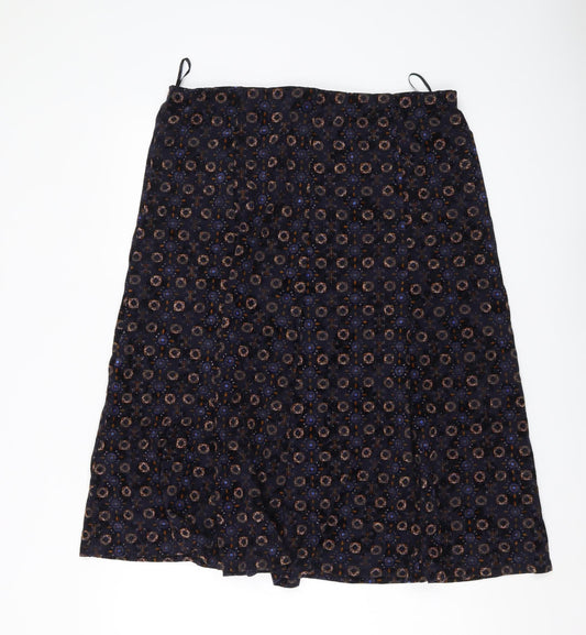 Marks and Spencer Women's Geometric Midi Skirt, Size 16