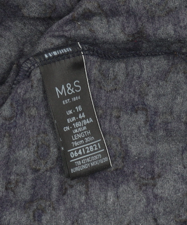 Marks and Spencer Women's Geometric Midi Skirt, Size 16