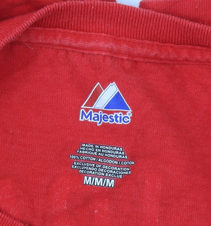 Mens UK Size M Majestic Red  T-Shirt