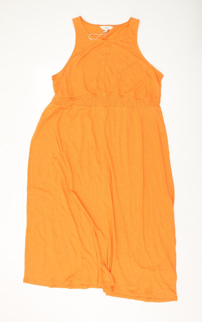 Marks and Spencer Women's Orange Sleeveless Dress