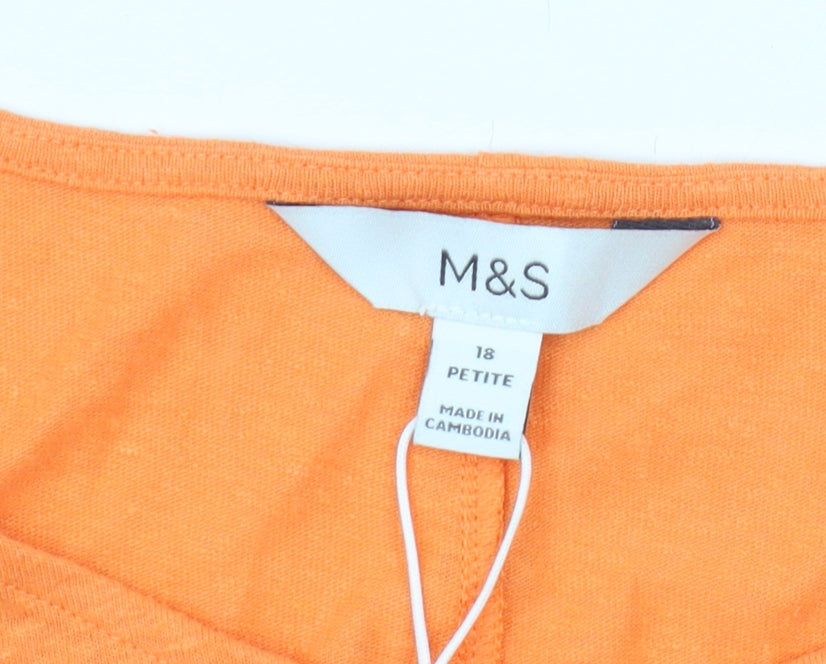 Marks and Spencer Women's Orange Sleeveless Dress