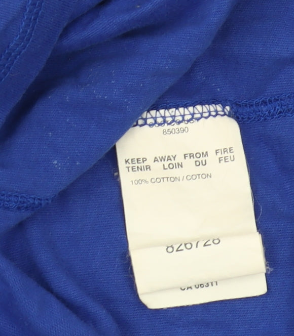 Puma Men's Blue XXL Logo T-Shirt, Short Sleeve